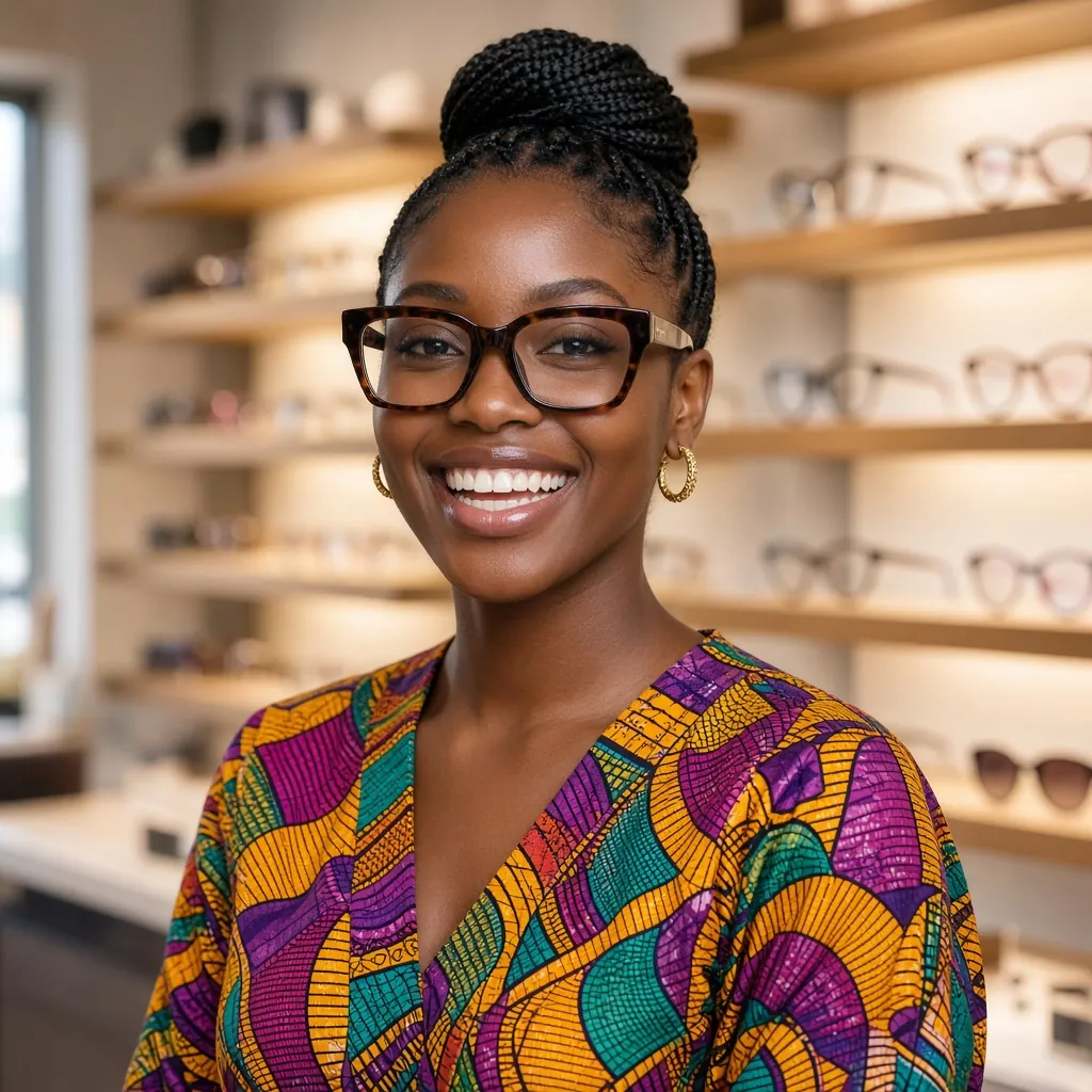 Cliente portant des lunettes Sanghott Millenials